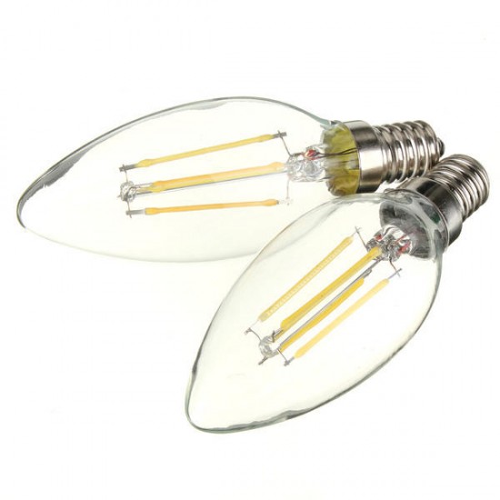 E14 4W Pure/Warm White Edison Filament LED Candle Flame Lamp 220-240V E14 4W Pure/Warm White Edison Filament LED Candle Flame Lamp 220-240V