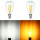 E14 6W LED Filament COB Retro Pure White Warm White Candle Light Lamp Bulb AC220V