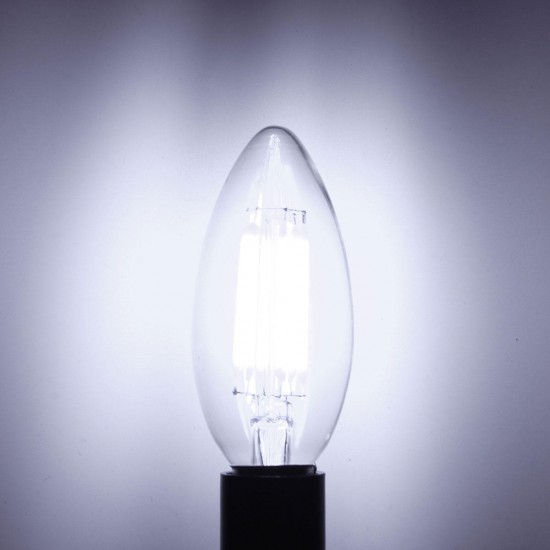 E14 6W Pure White Warm White COB Edison Filament Candle Light Bulb AC110V E14 6W Pure White Warm White COB Edison Filament Candle Light Bulb AC110V