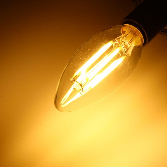 E14 6W Pure White Warm White COB Edison Filament Candle Light Bulb AC110V E14 6W Pure White Warm White COB Edison Filament Candle Light Bulb AC110V
