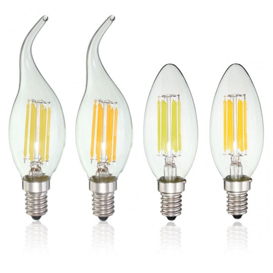 E14 6W Pure White Warm White COB Edison Filament Candle Light Bulb AC110V E14 6W Pure White Warm White COB Edison Filament Candle Light Bulb AC110V
