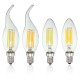 E14 6W Pure White Warm White COB Edison Filament Candle Light Bulb AC110V