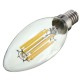 E14 6W Pure White Warm White COB Edison Filament Candle Light Bulb AC110V