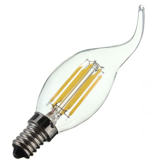 E14 6W Pure White Warm White COB Edison Filament Candle Light Bulb AC110V E14 6W Pure White Warm White COB Edison Filament Candle Light Bulb AC110V