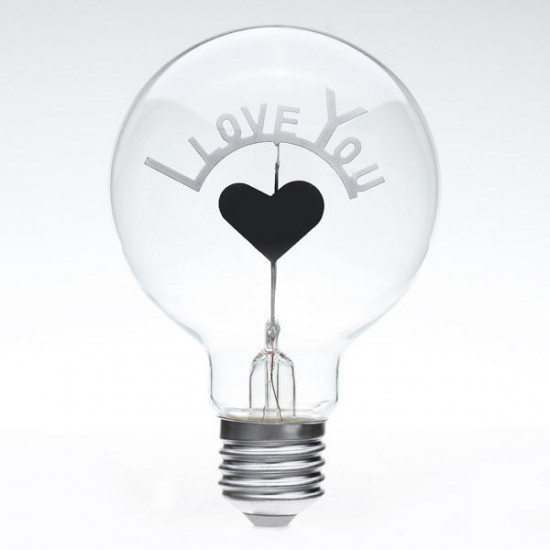 E27 3W Edison Bulbs I Love You Shaped Decorative Light Bulb 220V