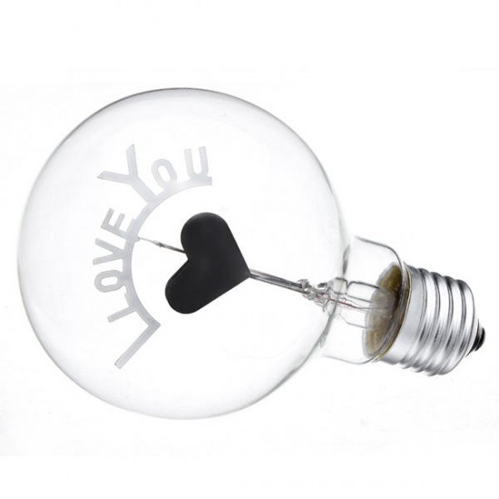 E27 3W Edison Bulbs I Love You Shaped Decorative Light Bulb 220V E27 3W Edison Bulbs I Love You Shaped Decorative Light Bulb 220V