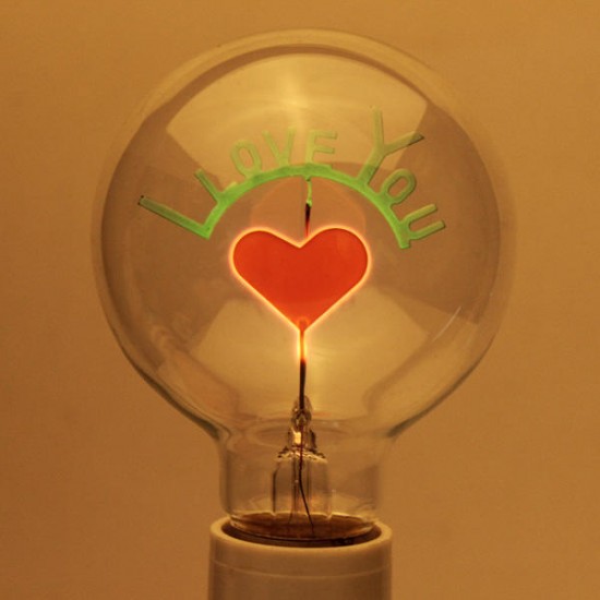 E27 3W Edison Bulbs I Love You Shaped Decorative Light Bulb 220V E27 3W Edison Bulbs I Love You Shaped Decorative Light Bulb 220V