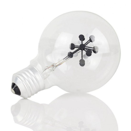 E27 3W G80 Snowflake Non-Dimmable Red&Green Christmas Incandescent Light Bulb AC220-240V