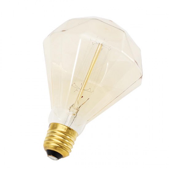 E27 40W G95 Warm White Diamond Retro Edison Light Bulb AC220-240V