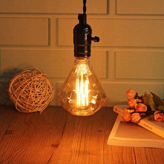 E27 40W G95 Warm White Diamond Retro Edison Light Bulb AC220-240V