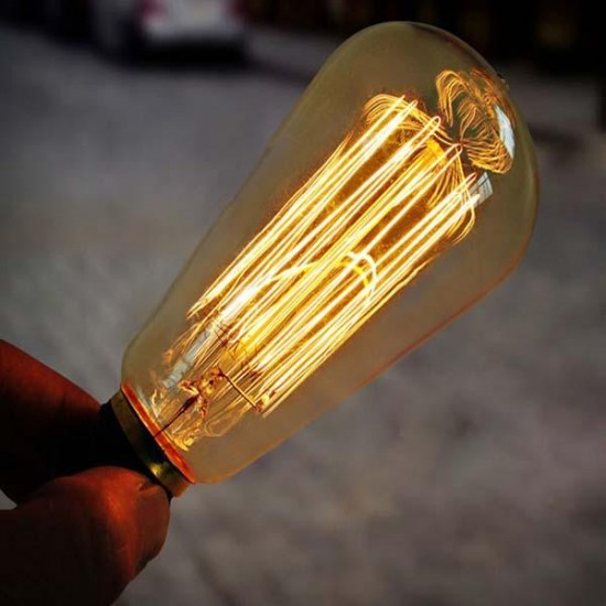 E27 40W Incandescent Bulb 220V ST64 Retro Edison Light Bulb