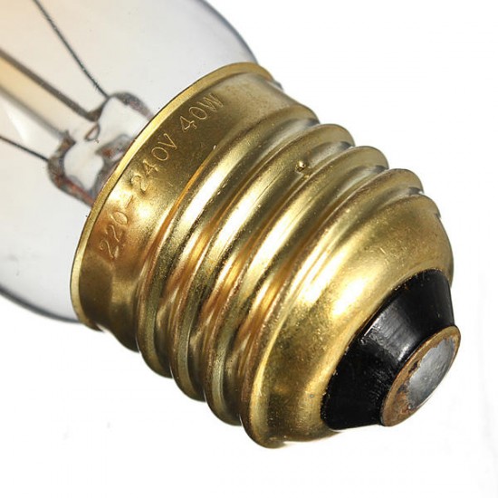 E27 40W Vintage Antique Edison Incandescent Bulb Clear Glass 220V