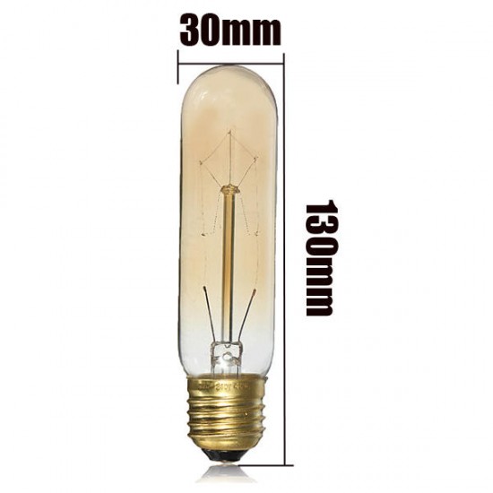 E27 40W Vintage Antique Edison Incandescent Bulb Clear Glass 220V