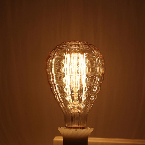 E27 40W Warm White Pineapple Fire Balloon Retro Vintage Edison Global Incandescent Light Bulb AC220V E27 40W Warm White Pineapple Fire Balloon Retro Vintage Edison Global Incandescent Light Bulb AC220V