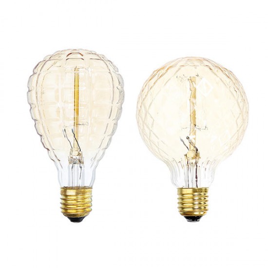 E27 40W Warm White Pineapple Fire Balloon Retro Vintage Edison Global Incandescent Light Bulb AC220V E27 40W Warm White Pineapple Fire Balloon Retro Vintage Edison Global Incandescent Light Bulb AC220V