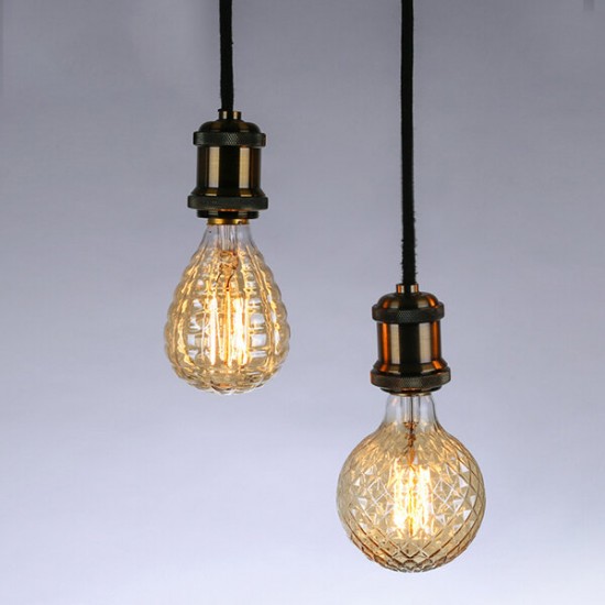 E27 40W Warm White Pineapple Fire Balloon Retro Vintage Edison Global Incandescent Light Bulb AC220V E27 40W Warm White Pineapple Fire Balloon Retro Vintage Edison Global Incandescent Light Bulb AC220V