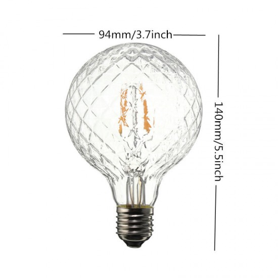 E27 4W Pineapple Vintage Antique Edison Filament COB LED Bulb Light Lamp 85-265V E27 4W Pineapple Vintage Antique Edison Filament COB LED Bulb Light Lamp 85-265V