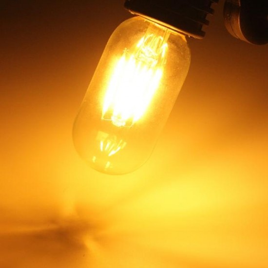 E27 4W T45 COB LED Vintage Antique Retro Edison Clear Glass Warm White Light Bulb AC 220V