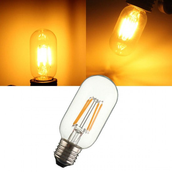 E27 4W T45 COB LED Vintage Antique Retro Edison Clear Glass Warm White Light Bulb AC 220V E27 4W T45 COB LED Vintage Antique Retro Edison Clear Glass Warm White Light Bulb AC 220V