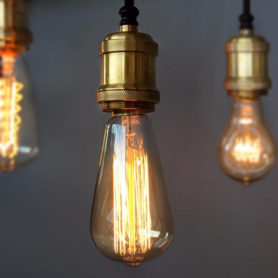 E27 60W Retro Vintage Industrial Style Filament Light Bulb Edison Lamp AC110V/220V E27 60W Retro Vintage Industrial Style Filament Light Bulb Edison Lamp AC110V/220V