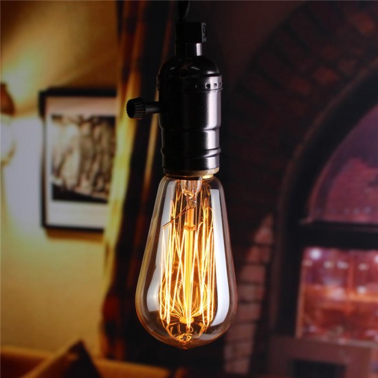 E27 60W ST58 Edison Bulb Antique Filament Lamp Retro Vintage Light 220V/110V E27 60W ST58 Edison Bulb Antique Filament Lamp Retro Vintage Light 220V/110V