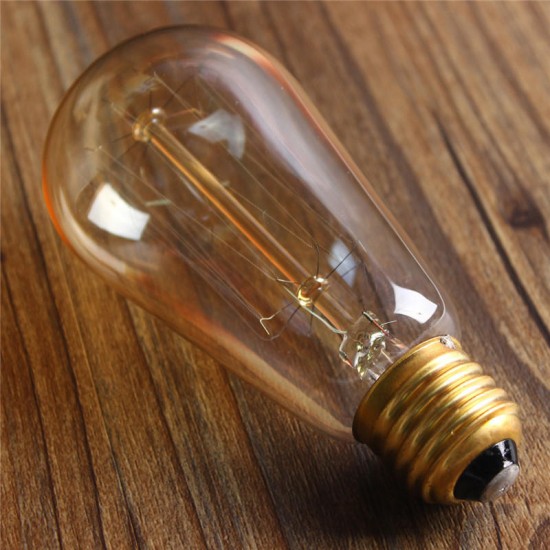 E27 60W ST58 Edison Bulb Antique Filament Lamp Retro Vintage Light 220V/110V