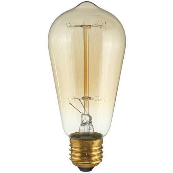 E27 60W ST58 Edison Bulb Antique Filament Lamp Retro Vintage Light 220V/110V E27 60W ST58 Edison Bulb Antique Filament Lamp Retro Vintage Light 220V/110V
