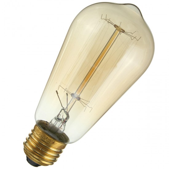 E27 60W ST58 Edison Bulb Antique Filament Lamp Retro Vintage Light 220V/110V