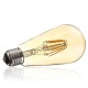 E27 6W Dimmable Warm White ST64 LED COB Vintage Retro Filament Edison Light Bulb AC220V