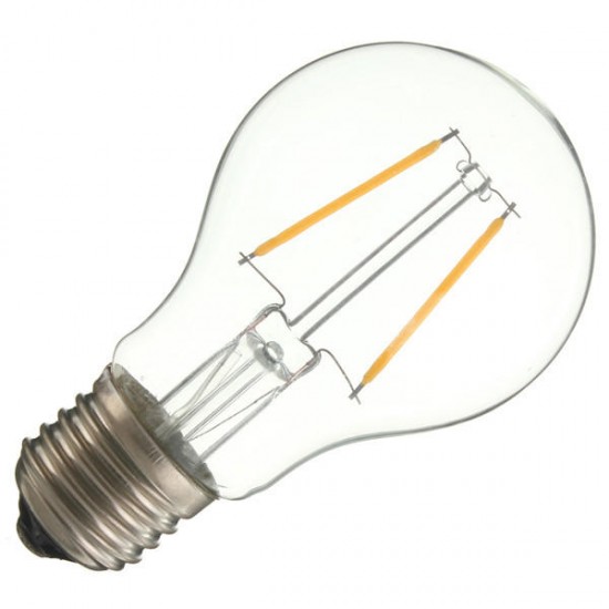 E27 A60 2W White/Warm White COB LED Filament Retro Edison Bulbs AC 220V