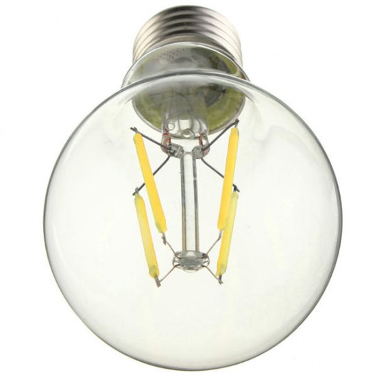 E27 A60 4W Warm White/ White Edison Filament LED COB Dimmable Globe Bulb Lamp AC220V/110V