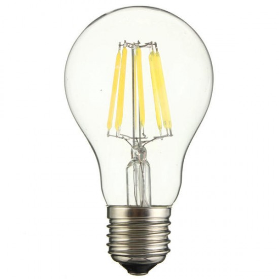 E27 A60 8W Warm White/ White Filament LED COB Dimmable Globe Bulb Lamp AC220V/110V