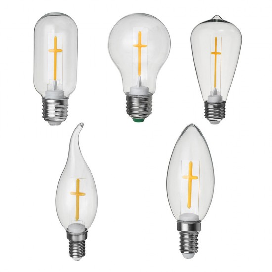 E27 E14 2W 4W A60 T45 ST64 Candle Pull Tail Warm White Cross Incandescent Light Bulb AC180-265V E27 E14 2W 4W A60 T45 ST64 Candle Pull Tail Warm White Cross Incandescent Light Bulb AC180-265V