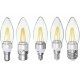 E27 E14 E12 B22 B15 4W 110V Silver Incandescent Candle Light Bulb Home Lighting Decoration