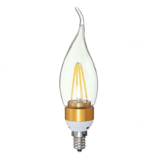 E27 E14 E12 B22 B15 4W Glod Pull Tail Incandescent Candle Light Bulb Non-Dimmable 110V