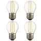 E27 G45 2W Warm White/ White Edison Filament LED COB Dimmable Lamp AC220V/110V