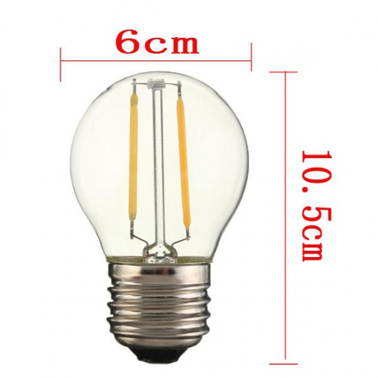 E27 G45 2W Warm White/ White Edison Filament LED COB Dimmable Lamp AC220V/110V E27 G45 2W Warm White/ White Edison Filament LED COB Dimmable Lamp AC220V/110V