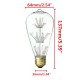 E27 ST64 3W Vintage Antique Edison Style Carbon Filament Clear Glass Bulb 220-240V