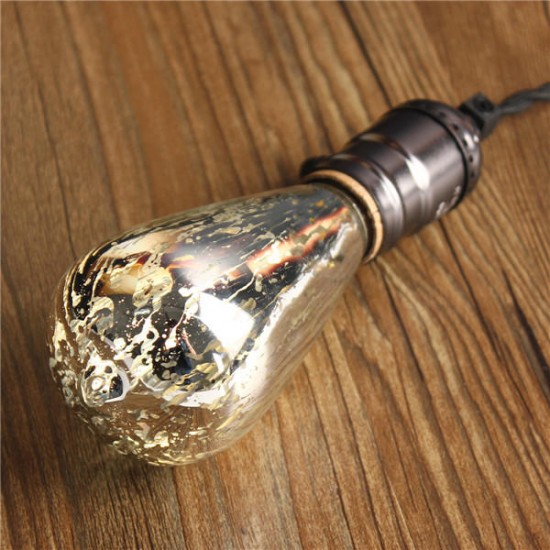 E27 ST64 5W Storm Silvering Vintage Antique Edison Filament COB LED Bulb Light Lamp 85-265V