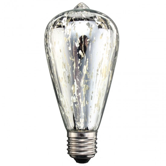 E27 ST64 5W Storm Silvering Vintage Antique Edison Filament COB LED Bulb Light Lamp 85-265V