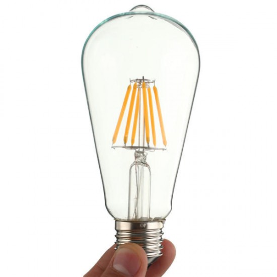 E27 ST64 6W COB Filament Energy Saving Incandescent Bulb Retro Edison Light Bulb AC 220V