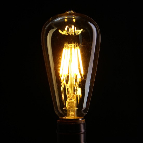E27 ST64 6W Golden Cover Dimmable Edison Retro Vintage Filament COB LED Bulb Light Lamp AC110/220V E27 ST64 6W Golden Cover Dimmable Edison Retro Vintage Filament COB LED Bulb Light Lamp AC110/220V