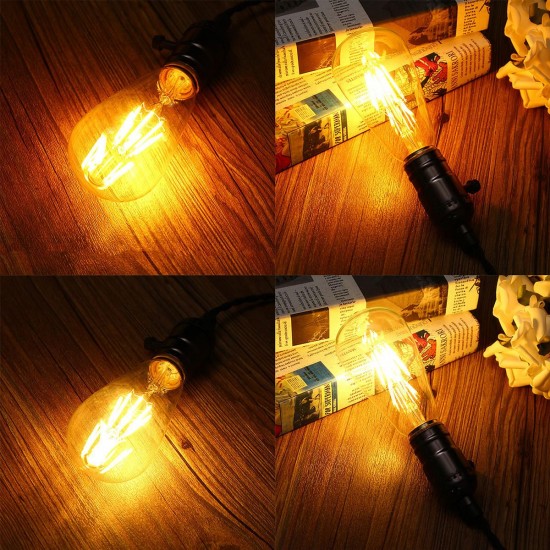 E27 ST64 8W Clear Cover Dimmable Edison Retro Vintage Filament COB LED Bulb Light Lamp AC110/220V E27 ST64 8W Clear Cover Dimmable Edison Retro Vintage Filament COB LED Bulb Light Lamp AC110/220V