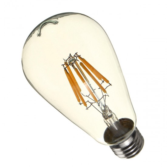 E27 ST64 8W Clear Cover Dimmable Edison Retro Vintage Filament COB LED Bulb Light Lamp AC110/220V E27 ST64 8W Clear Cover Dimmable Edison Retro Vintage Filament COB LED Bulb Light Lamp AC110/220V