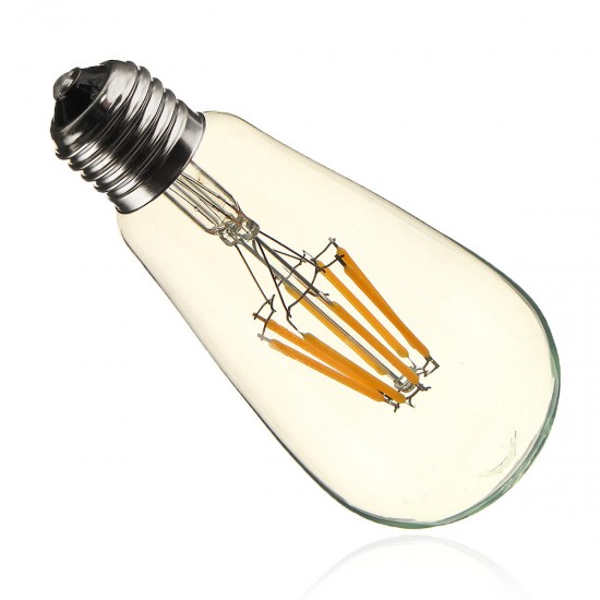 E27 ST64 8W Clear Cover Dimmable Edison Retro Vintage Filament COB LED Bulb Light Lamp AC110/220V E27 ST64 8W Clear Cover Dimmable Edison Retro Vintage Filament COB LED Bulb Light Lamp AC110/220V
