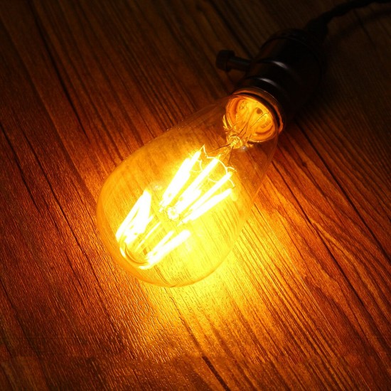 E27 ST64 8W Clear Cover Dimmable Edison Retro Vintage Filament COB LED Bulb Light Lamp AC110/220V E27 ST64 8W Clear Cover Dimmable Edison Retro Vintage Filament COB LED Bulb Light Lamp AC110/220V