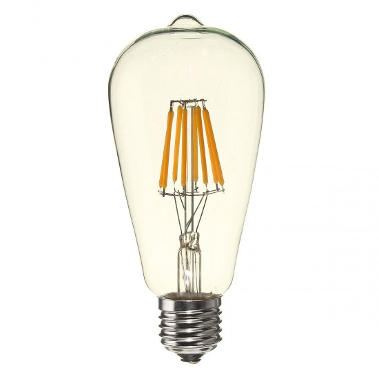 E27 ST64 8W Clear Cover Dimmable Edison Retro Vintage Filament COB LED Bulb Light Lamp AC110/220V