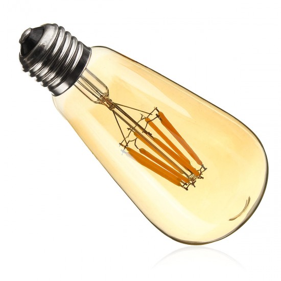 E27 ST64 8W Golden Cover Dimmable Edison Retro Vintage Filament COB LED Bulb Light Lamp AC110/220V