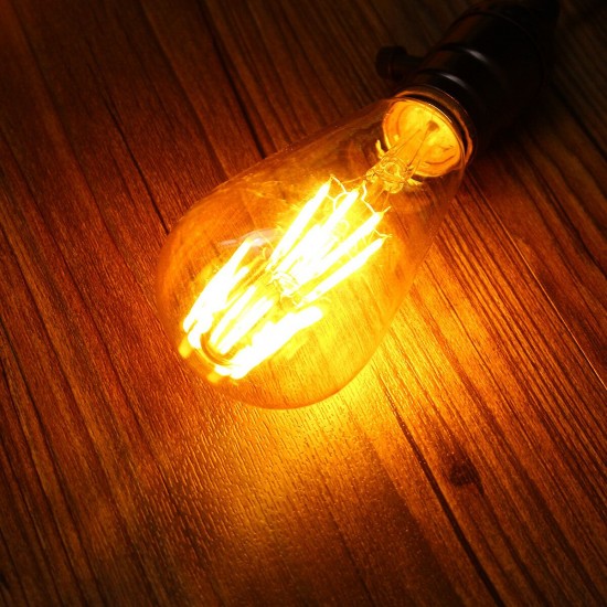 E27 ST64 8W Golden Cover Dimmable Edison Retro Vintage Filament COB LED Bulb Light Lamp AC110/220V E27 ST64 8W Golden Cover Dimmable Edison Retro Vintage Filament COB LED Bulb Light Lamp AC110/220V