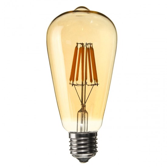E27 ST64 8W Golden Cover Dimmable Edison Retro Vintage Filament COB LED Bulb Light Lamp AC110/220V E27 ST64 8W Golden Cover Dimmable Edison Retro Vintage Filament COB LED Bulb Light Lamp AC110/220V
